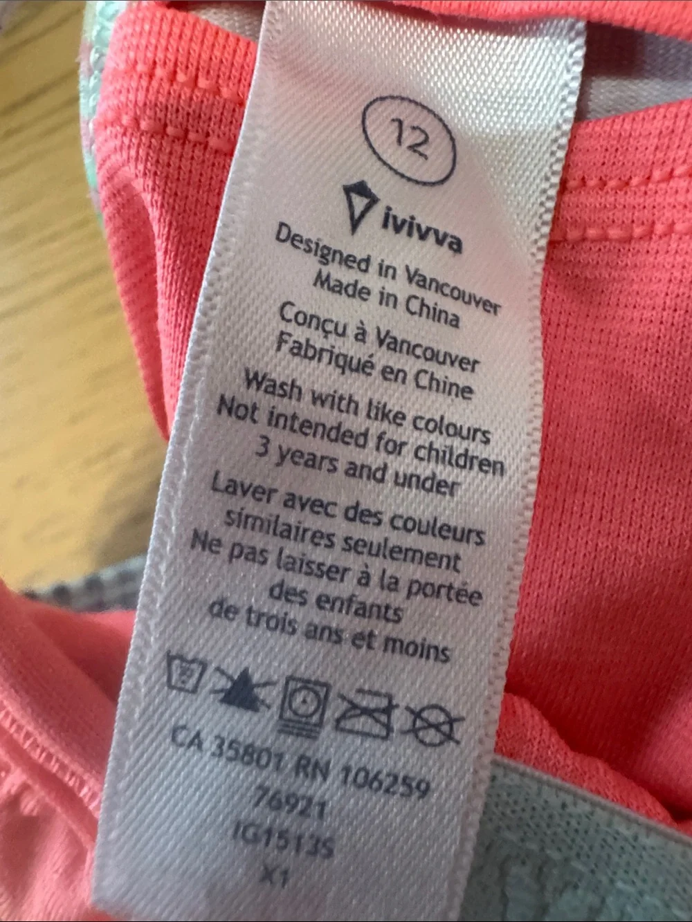 Ivivva by Lululemon Girls Size 12 Coral Racerback Athletic Tank Top